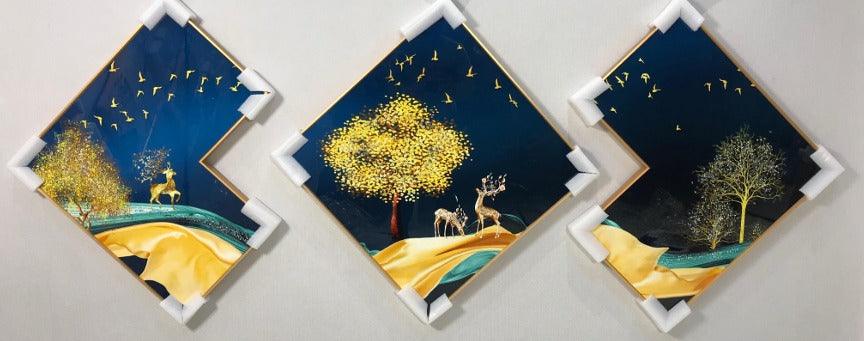 Modern Crystal Painting set of 3 Style 53